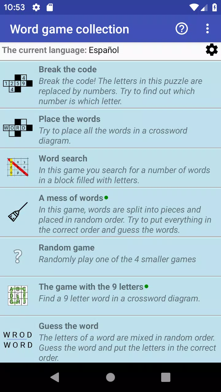 WGC Word Game Collection應用截圖第1張