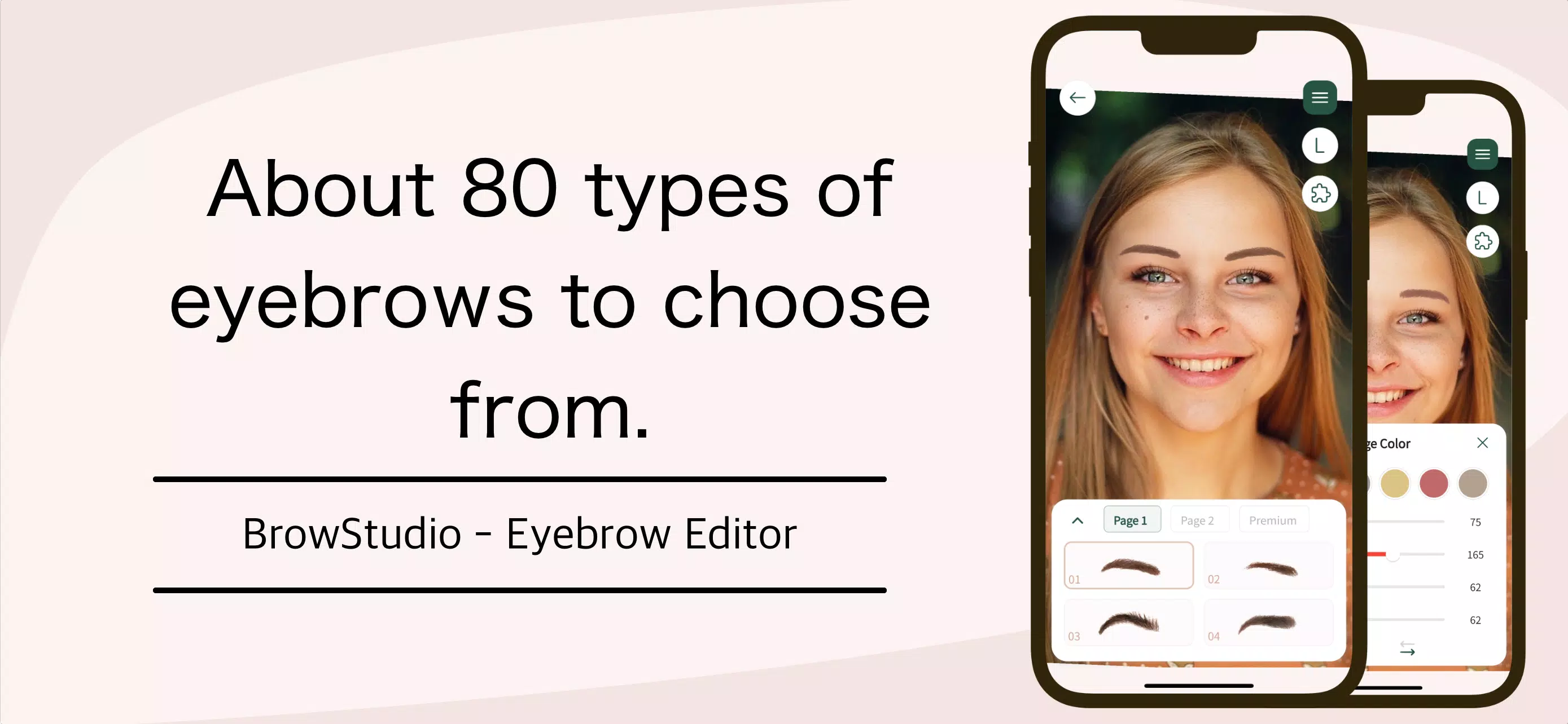 Find ideal eyebrows：BrowStudio應用截圖第1張