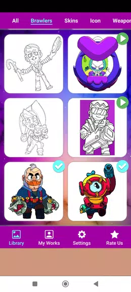 Coloring Book of Brawl S. Fans Скриншот 2