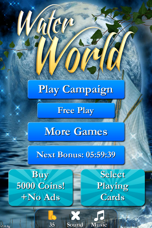Pyramid Solitaire Water World Captura de pantalla 1