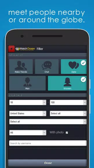 Free Dating App & Flirt Chat - MatchOcean Capture d’écran 3