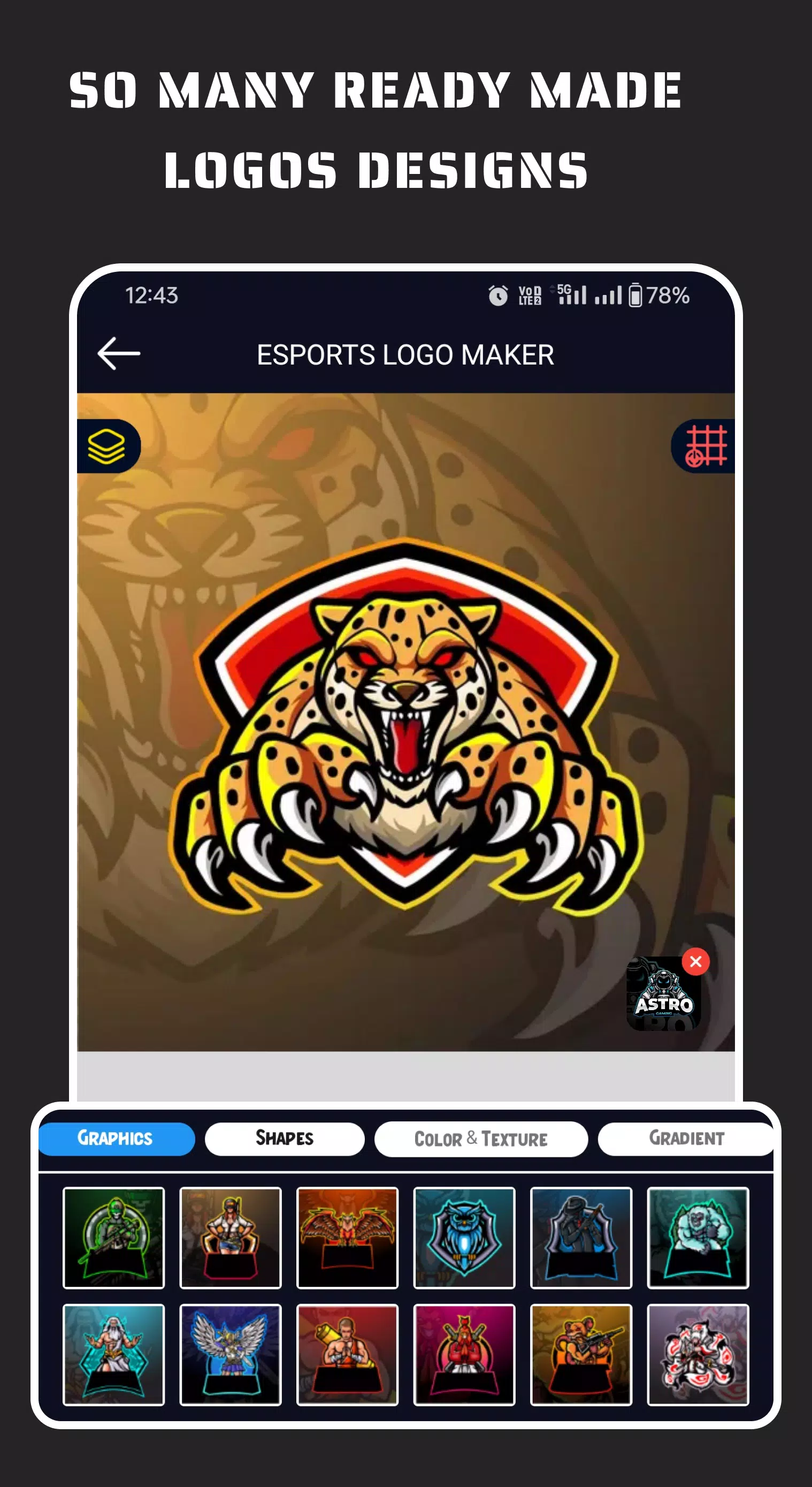 Esportify: Gaming Logo Maker Captura de pantalla 4