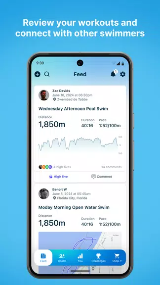 Swim.com: Workouts & Tracking Screenshot 2
