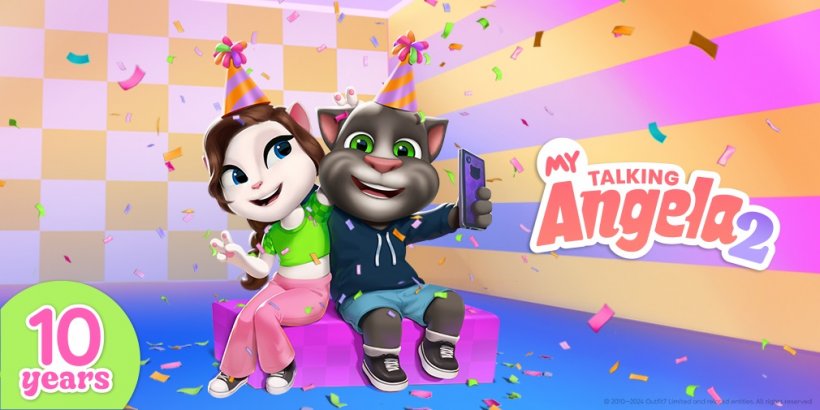 Minha Talking Angela 2 Homenageia 10º Aniversário com Evento de Festa