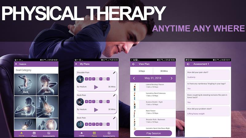 Healure: Physiotherapy Exercis 스크린샷 1