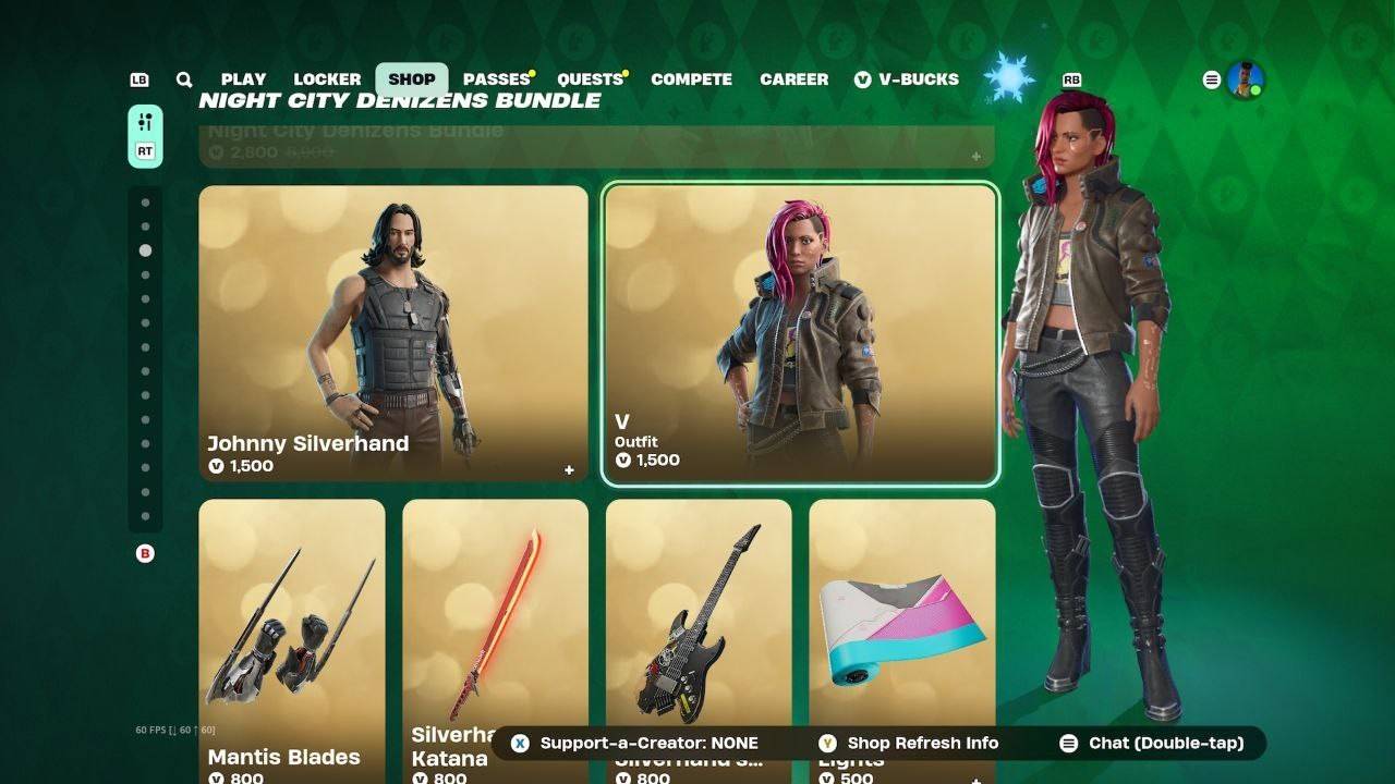 Разработчик Cyberpunk 2077 показал, почему в Fortnite нет мужчин V