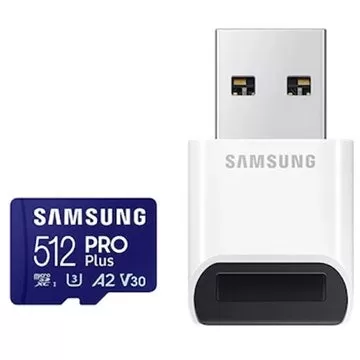 512GB Samsung Pro Plus Micro SDXC Tarjeta con adaptador USB ahora $ 29.99