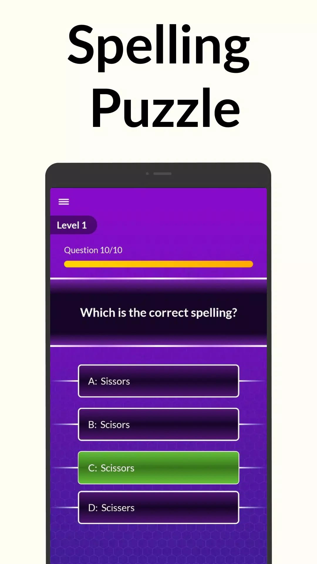 Spelling Bee: Spelling Quiz Capture d’écran 3