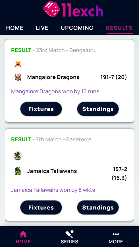 11Exch Scores Line Cricket App Capture d’écran 3