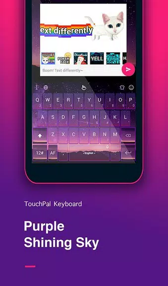 Purple Sky Keyboard Theme Capture d’écran 1