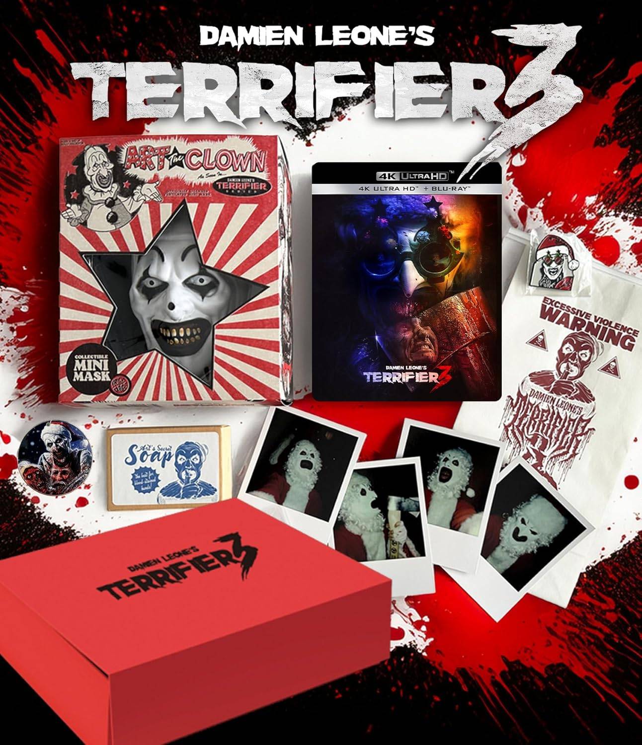 Terrifier 3 è ora pronto per il preordine su 4K come un set di scatole di Steelbook o Collector