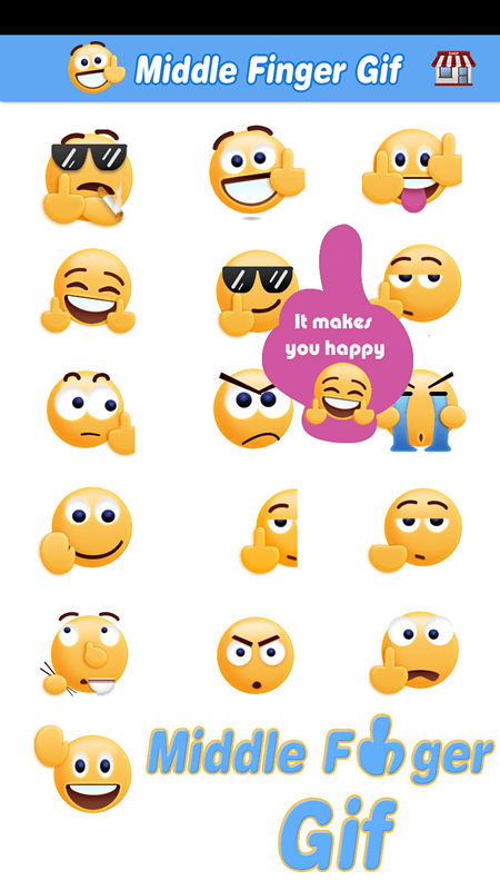 Schermata Middle Finger Emoji Sticker 2