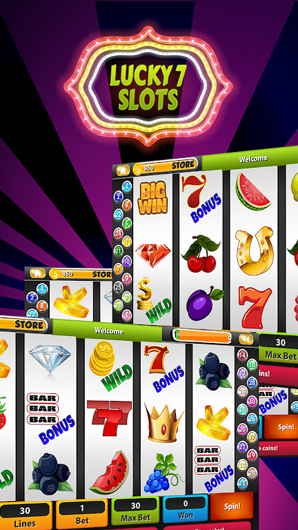 Lucky 7’s Slot Machines Capture d’écran 3