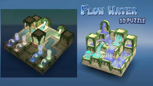 3D Puzzle Game: Flow Water Fountain - Rotate, Connect, and Solve
