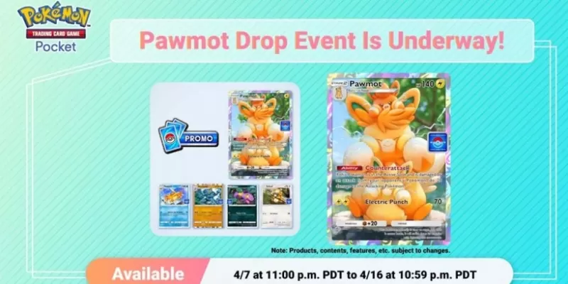 Pawmot은 Pokemon TCG Pocket의 최신 드롭 이벤트에서 다시 파업합니다.