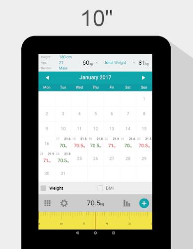 Weight Calendar Captura de tela 3