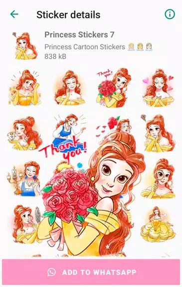 Princess Cartoon WAsticker Скриншот 3