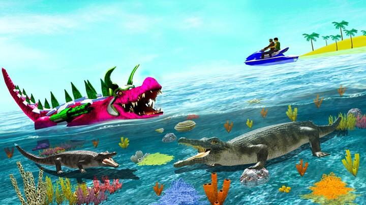 Crocodile Robot Transform Car Captura de pantalla 2