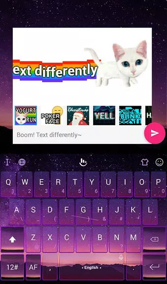Purple Sky Keyboard Theme Capture d’écran 4