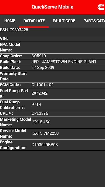 Cummins QuickServe Mobile應用截圖第3張