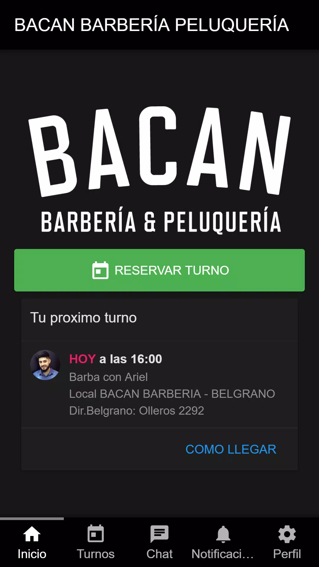 Bacan barbería y peluquería應用截圖第1張