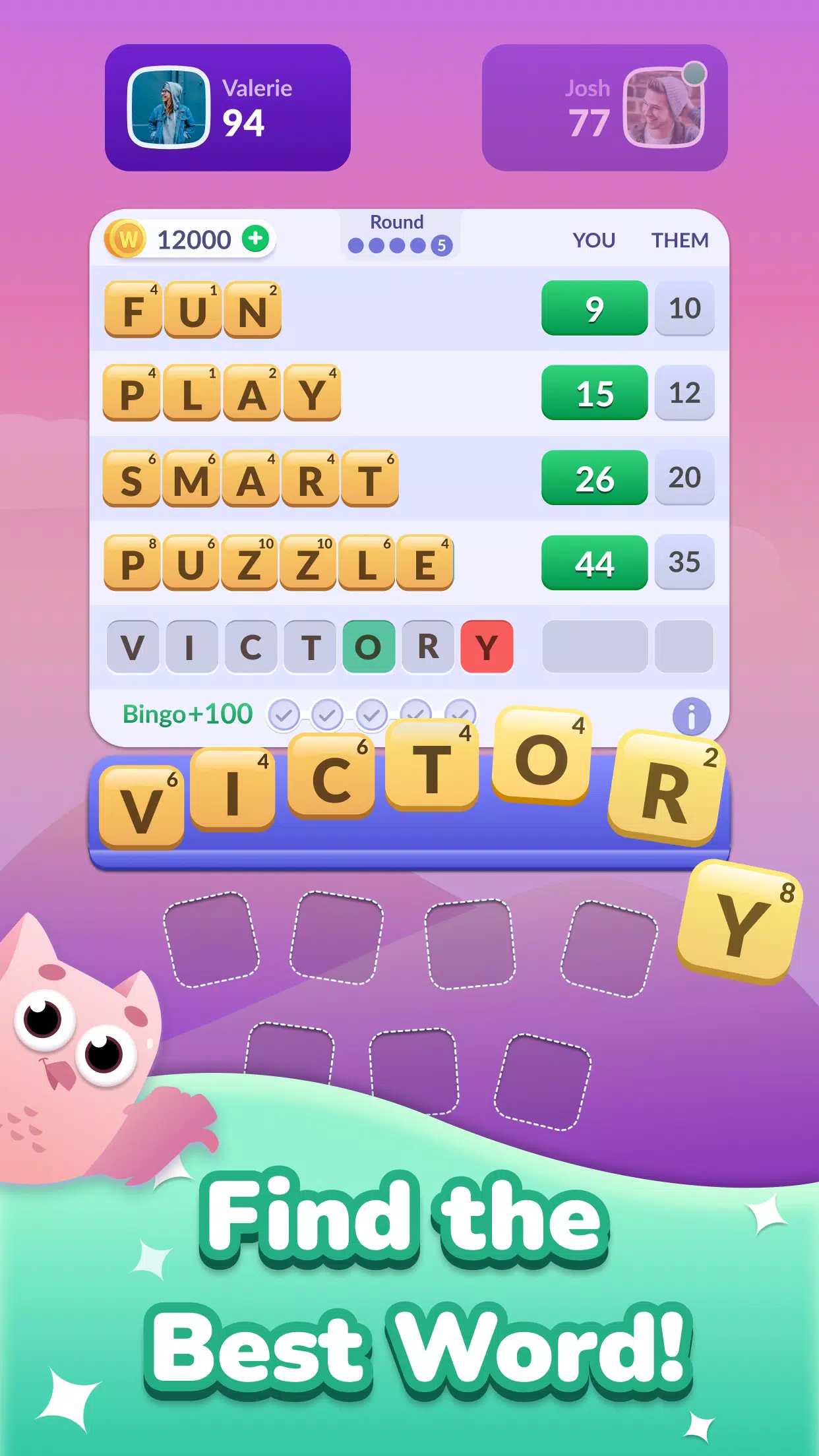 Word Roll - Word Bingo Capture d’écran 2