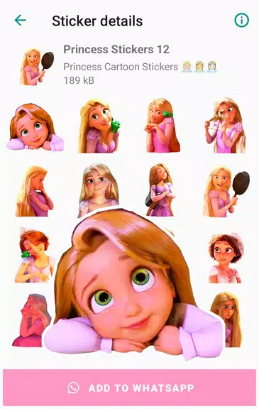 Princess Cartoon WAsticker Скриншот 1
