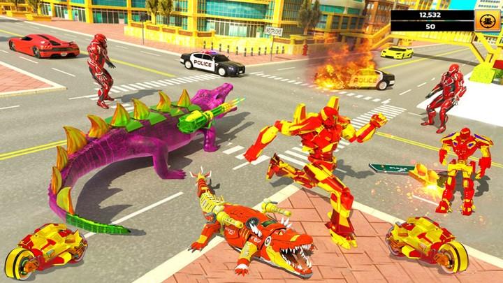 Crocodile Robot Transform Car Captura de pantalla 3