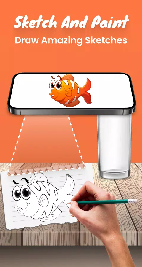 Draw sketch : Sketch and Paint Captura de pantalla 1