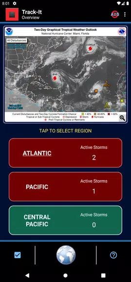 Track-It Hurricane Tracker Tangkapan skrin 1