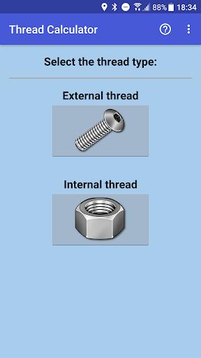 Thread calculator ภาพหน้าจอ 1