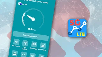 4G LTE, 5G network speed meter Ekran Görüntüsü 1