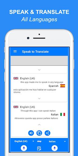 Speak and Translate All languages Voice Translator Schermafbeelding 1