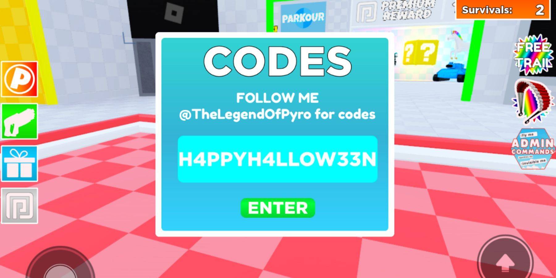 Image:  How to find Codes in The Floor is Lava
