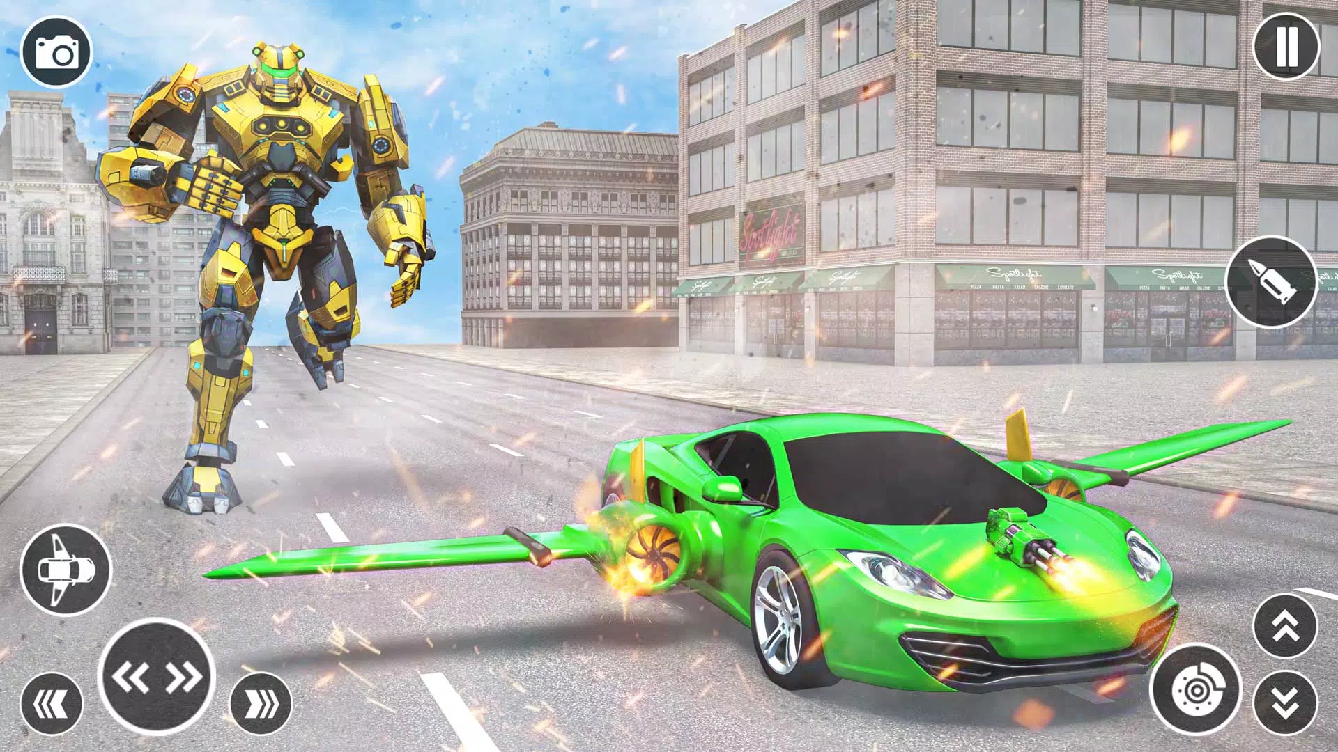 Flying Car Robot Shooting Game应用截图第4张