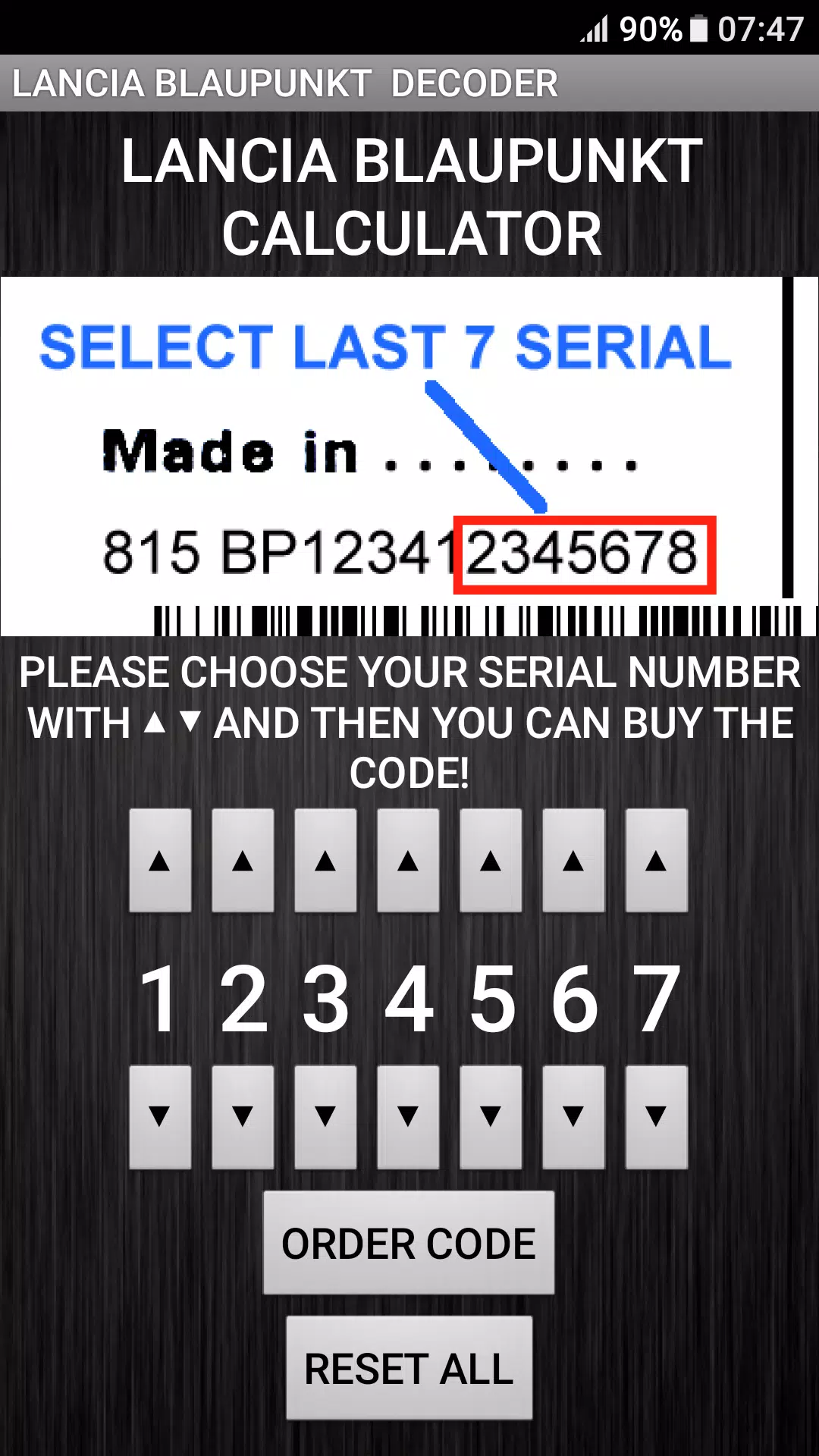 Blaupunkt Lancia Radio Code應用截圖第3張
