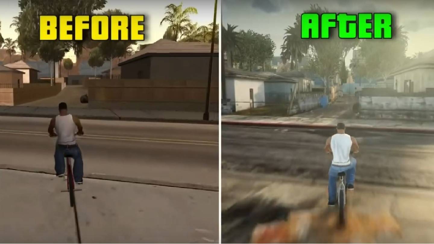 GTA SAN ANDREAS REMASTED: आधुनिक उन्नयन के साथ एक उदासीन ड्राइव