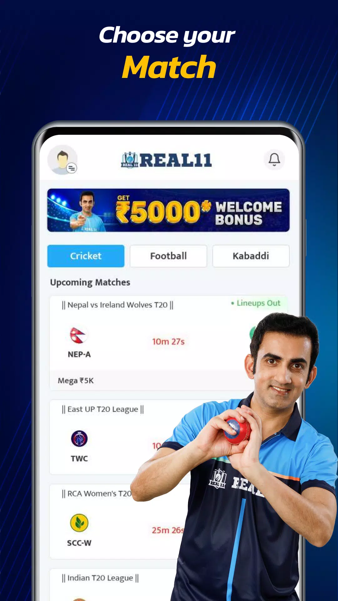 Real11: Play Fantasy Cricket 스크린샷 4