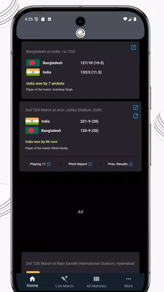 IND vs ZIM Live Cricket Score Скриншот 1