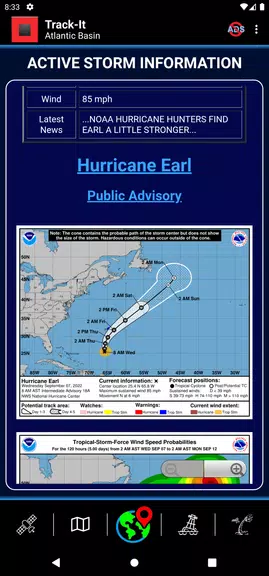 Track-It Hurricane Tracker Tangkapan skrin 2