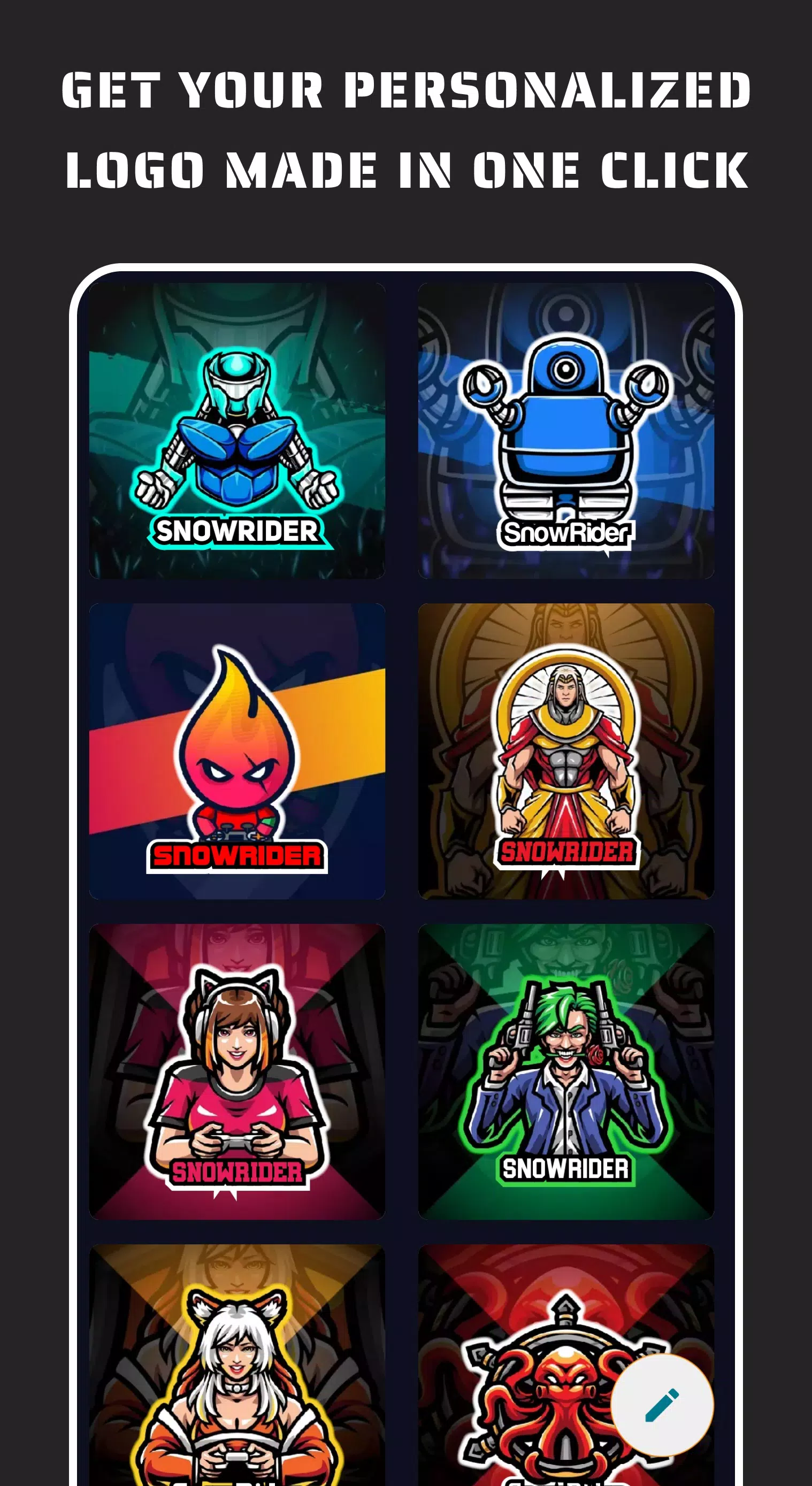 Esportify: Gaming Logo Maker Captura de pantalla 1