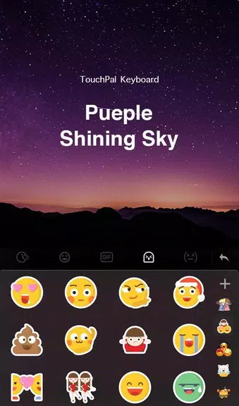 Purple Sky Keyboard Theme Capture d’écran 3