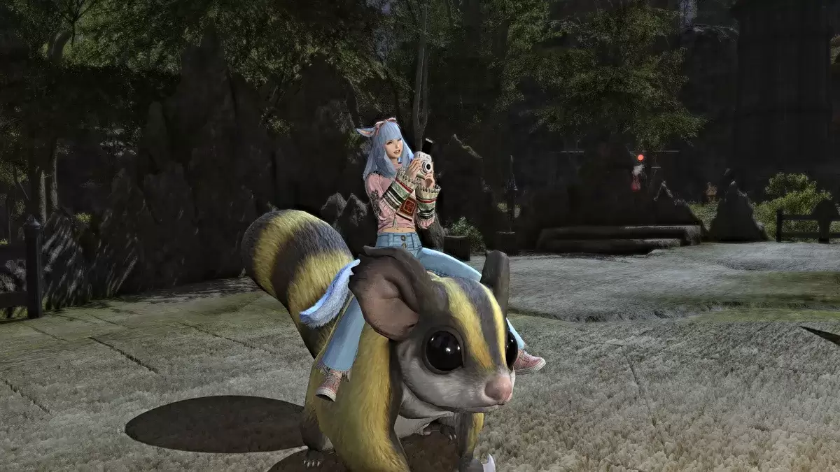 在ffxiv的坐骑上拍摄表情 - 逃脱师的屏幕截图