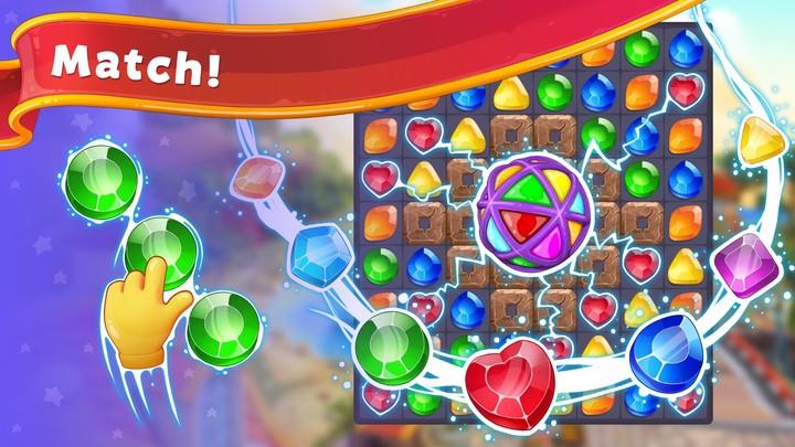 Gem Valley - Match 3 & Restore स्क्रीनशॉट 3