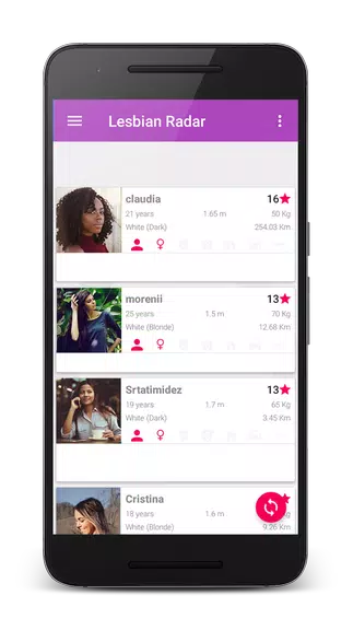 Lesbian Radar - Free dating for girls and women Capture d’écran 2