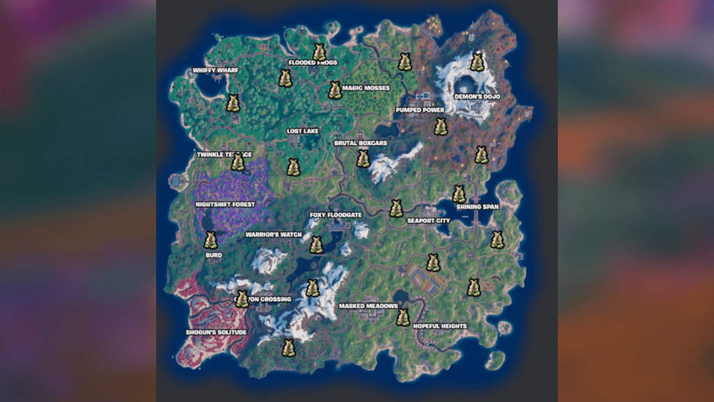 Map Showing All Potential Earth Sprite Locations