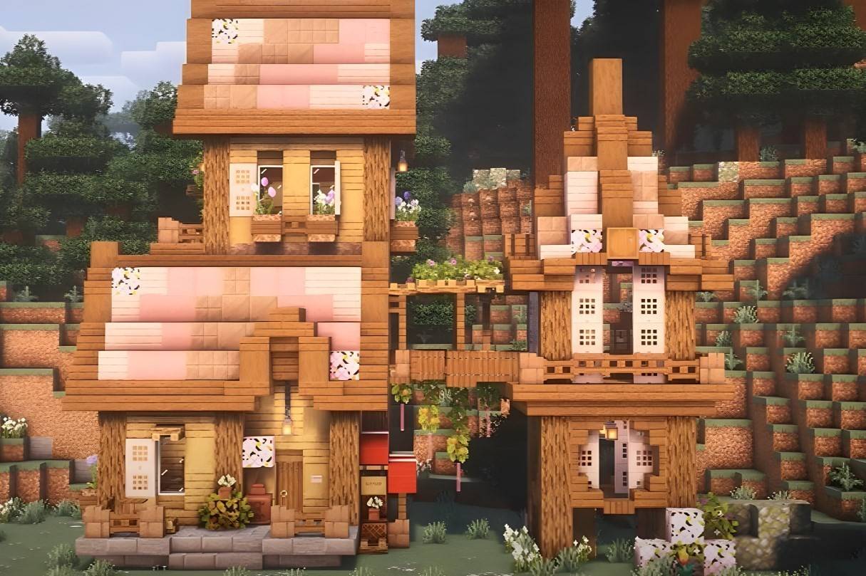 Casa de sobrevivência de flores de cerejeira